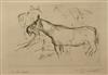 LOVIS CORINTH Three etchings and drypoints.